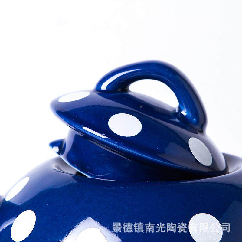 煮南光陶点瓷电热水壶家用水居家办公景德镇陶瓷840蓝色波烧壶茶