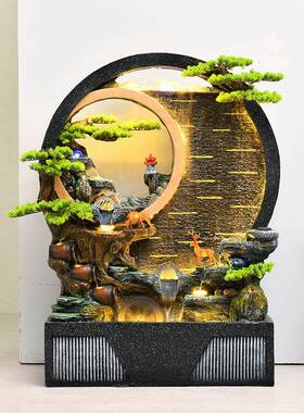 水墙假山喷泉循环风流地水落tb-68742摆件景观阳幕台酒店办公室屏