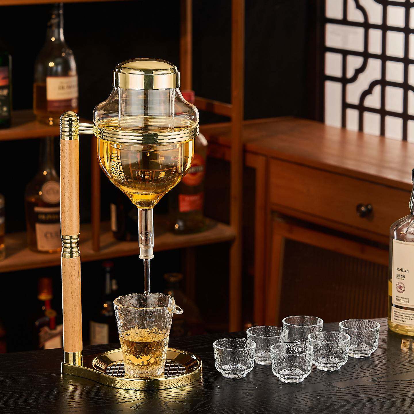 日式酒器顶针冰滴分酒器漏清壶10快速冰镇醒酒酒器清酒酒具套装