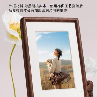 黑胡桃实木片摆洗照做成相框F98J97SJ感定制打印照片6寸木质8寸台
