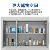 浴室柜不锈钢浴室镜柜挂墙式 洗手间镜箱厕所镜子带置物架梳妆收纳