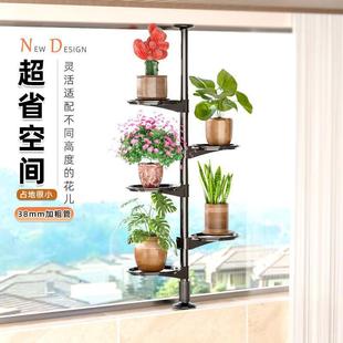 顶天立地悬挂花架阳台室内拐角落地式窗台植物立体置物架花盆架子