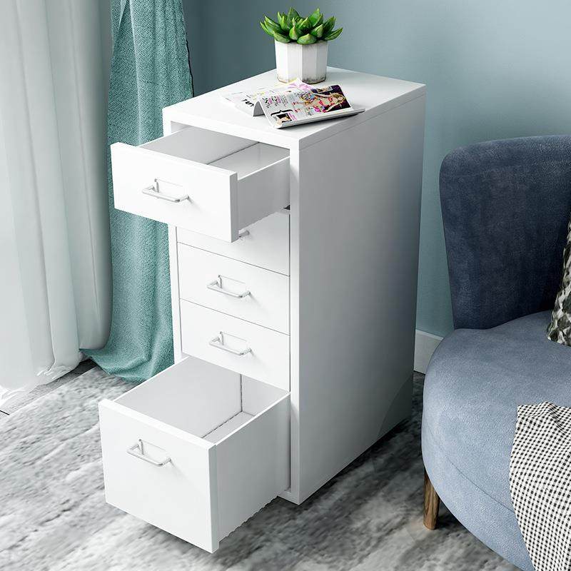 多斗柜抽屉式铁皮文件柜收纳柜桌下小柜子移动矮柜办公室储物柜子