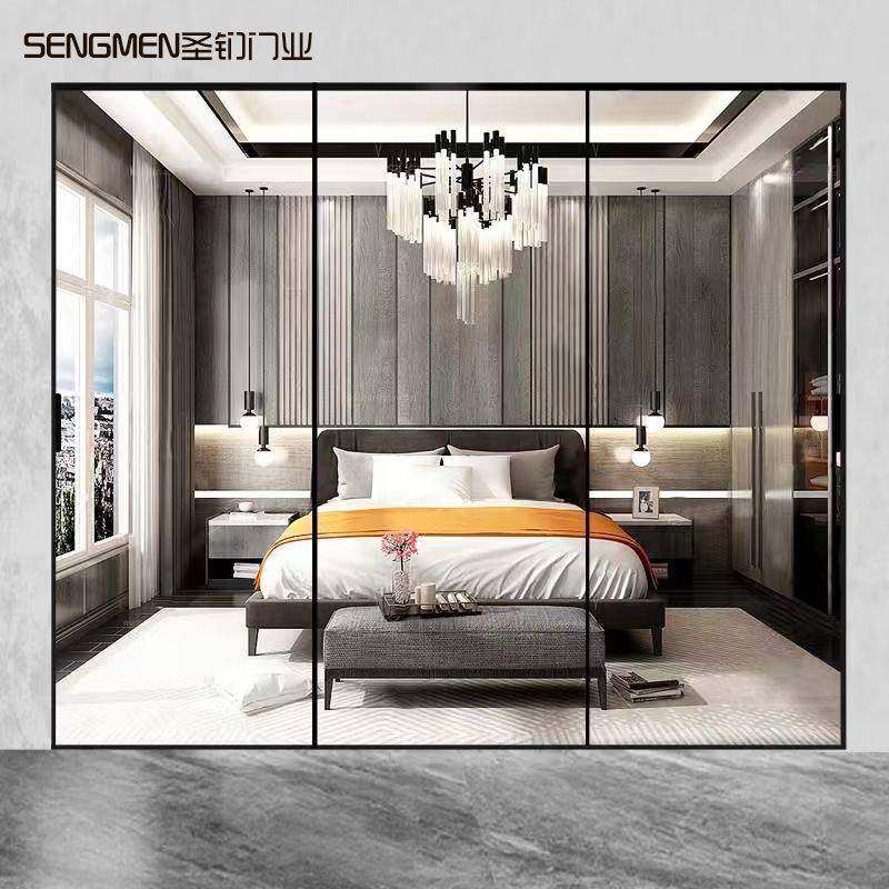 吊轨推拉门厨房三联动极简阳台玻璃门卫生间浴室隔断钛镁合金移门,全屋定制,阳台门,淘宝优惠券,粉丝福利购,淘宝优惠卷