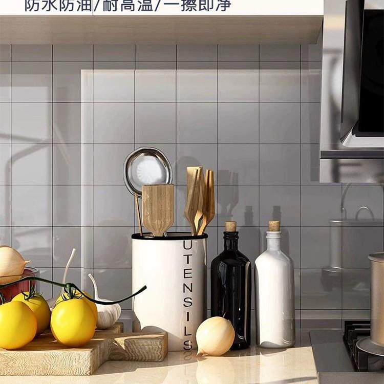 厨房防油贴纸静电透明耐高温瓷砖墙贴灶台油烟机墙面防水自粘墙纸