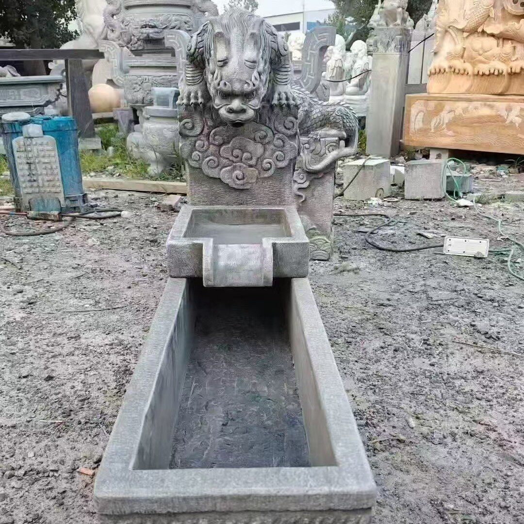 青石石雕庭院别墅吸水兽流水摆件
