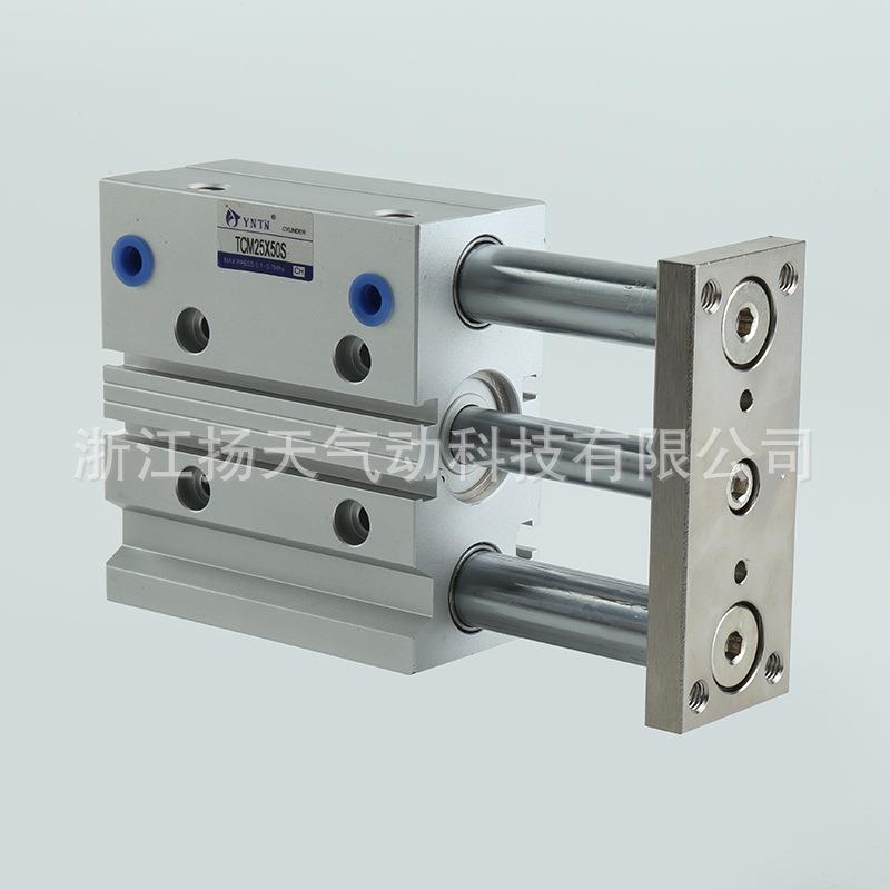 三轴三杆气缸带导杆TCM25X20/30/50/75/100/125/150/175S搅拌站