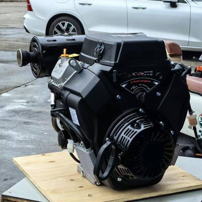 loncin隆鑫双缸发动机764ccLC2v80FD高压清洗机用18/19kw带拉盘