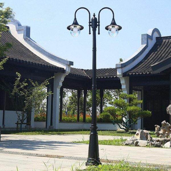 别墅小区花园园灯公围墙168柱灯户外太能草坪质灯led铝【庭院阳灯