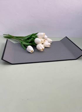 现代简约家居客厅桌面茶几样板房卧室创意金属皮革装饰收纳托盘