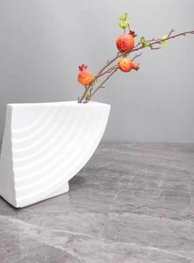 简约现代异形花器树脂摆件客厅茶几电视柜样板间家居花瓶软装饰品