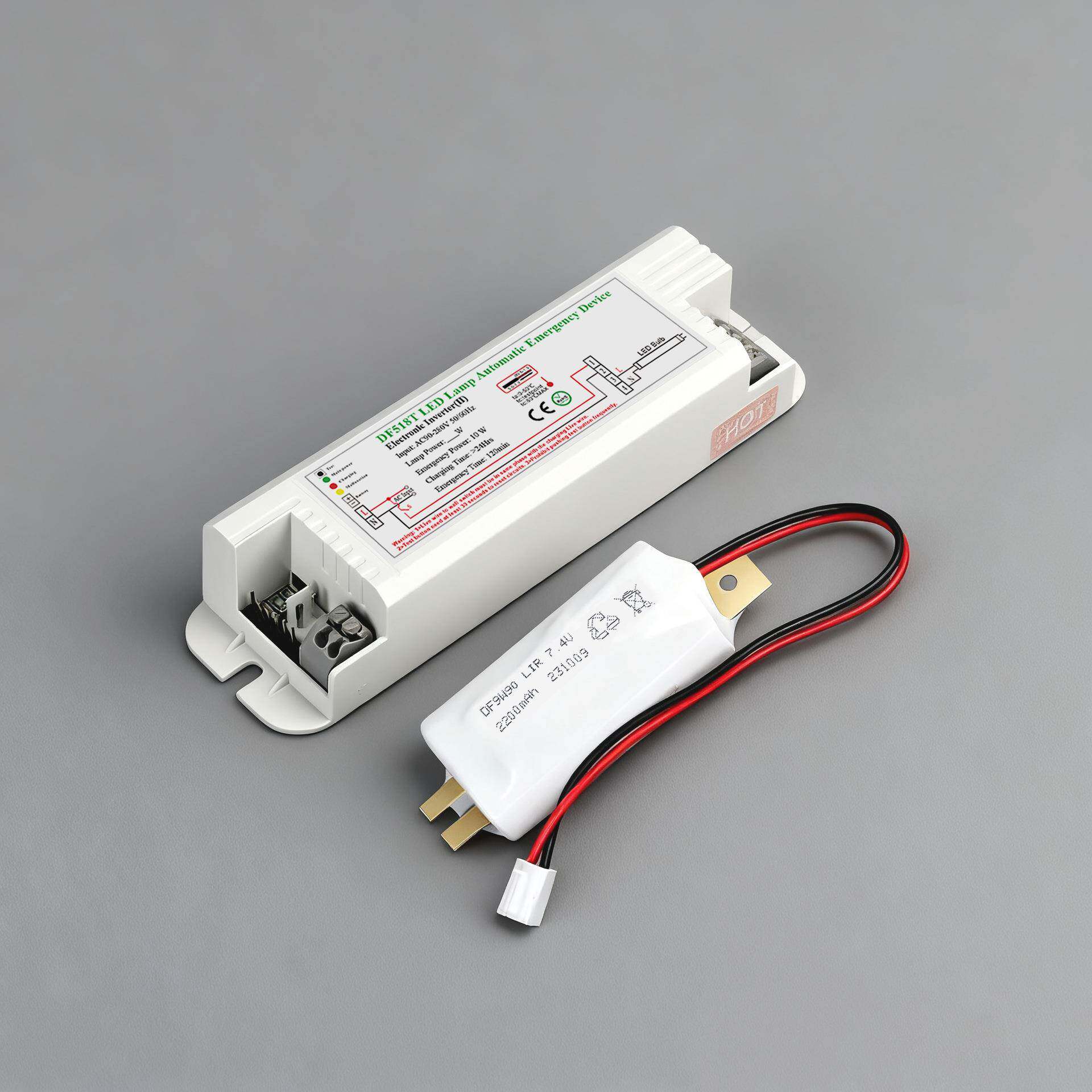T5/T8/T10LED感应灯管应急启动电源10-40W内置LED应急电源