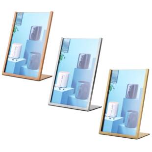 不锈钢创意广告牌展示牌立式卡台A4桌面宣传牌商场价格牌陈列架子