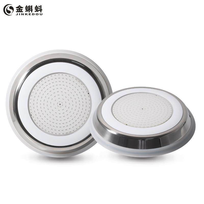 新款LED不锈钢全灌胶壁挂式泳池灯七彩无线遥控水下照明亮化灯具