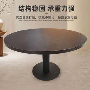 复古实木美式餐桌音乐餐厅桌子清吧酒吧桌西餐台实木圆桌酒店家具