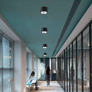 0-10V调光led明装筒灯泛光过道灯圆形桶灯商用深防眩吸顶式免开孔