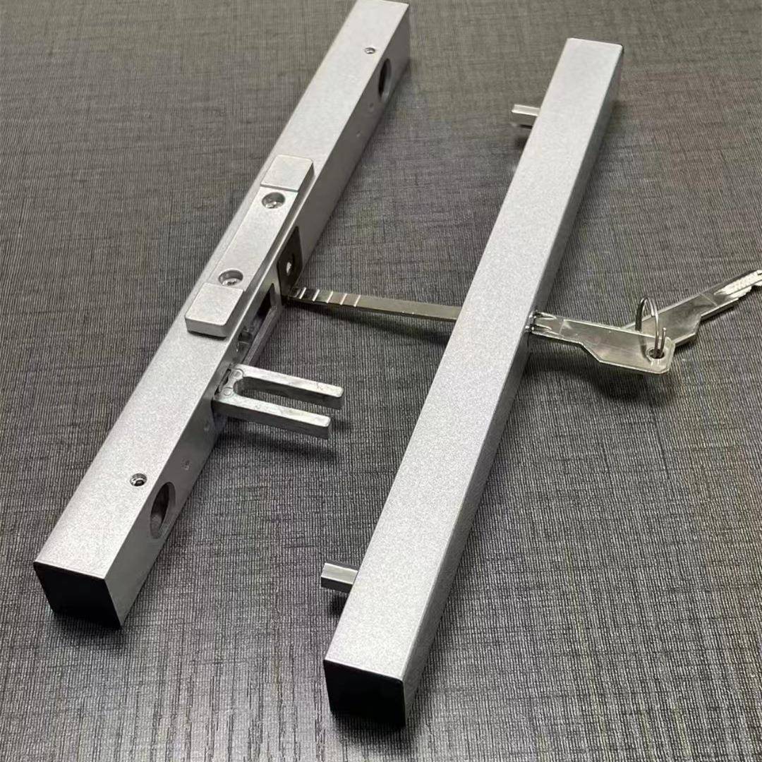 铝合金推拉窗锁一字锁断桥门窗推拉门单双面自动窗锁五金配件