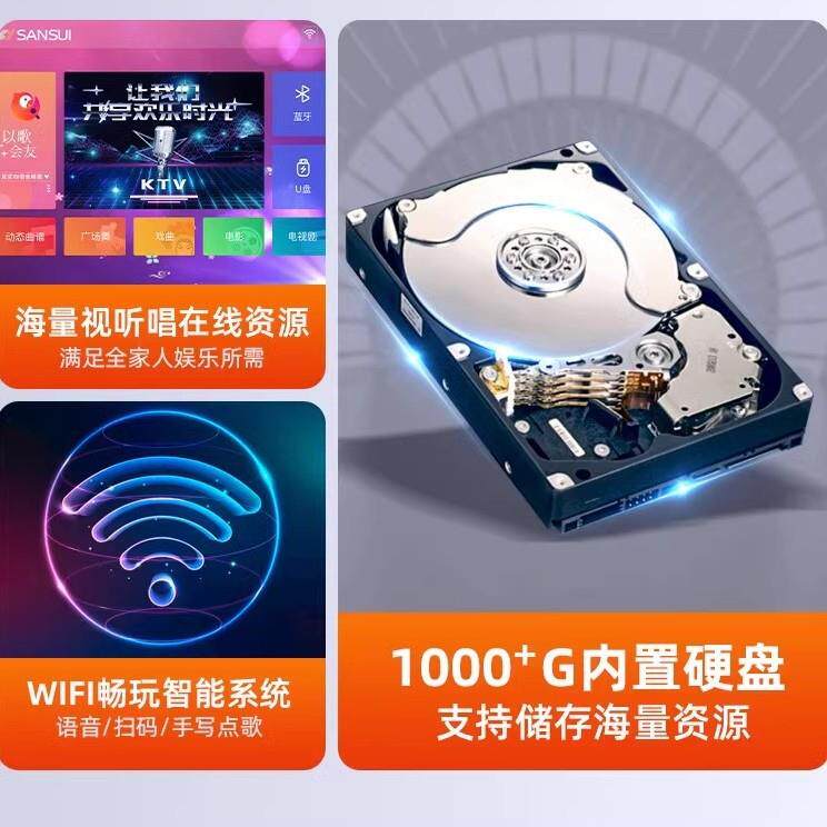 山水C9广场舞音响户外k歌音箱带显示屏功放卡拉0k一体机