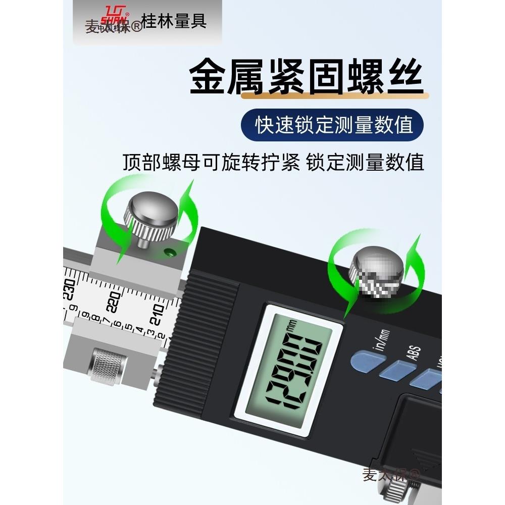 桂量数显高可尺划LFD线尺度电子划线尺画尺0-300装夹杠杆表麦太线