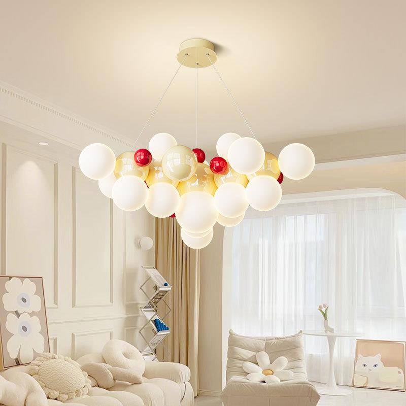 泡泡球圆球吊灯卧室房间灯简约现代儿童房全光谱LED灯饰护眼