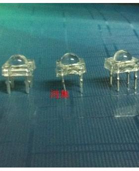 5mm食人鱼白发黄高亮黄色灯珠F5食人鱼白发黄光LED发光二极管