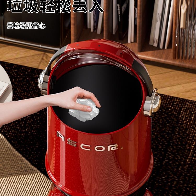 客厅垃圾桶家用2025新款翻盖大容量厨房卧室卫生间高颜值创意
