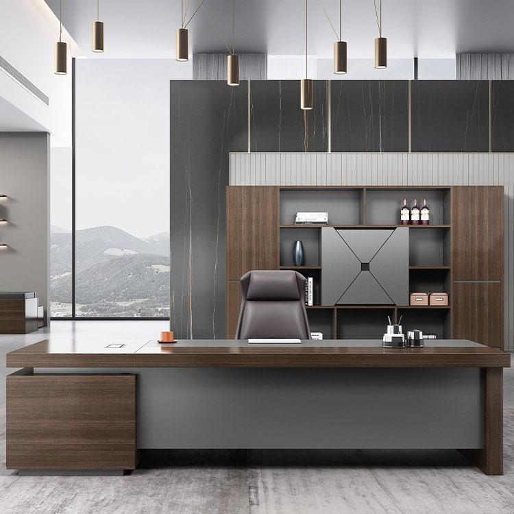 老板办公桌简约现代大班台总裁经理桌主管桌单人办公桌椅组合