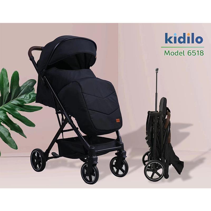 Kidilo婴儿推车可坐躺新生儿一件折叠多功能便携式带拉杆婴儿车