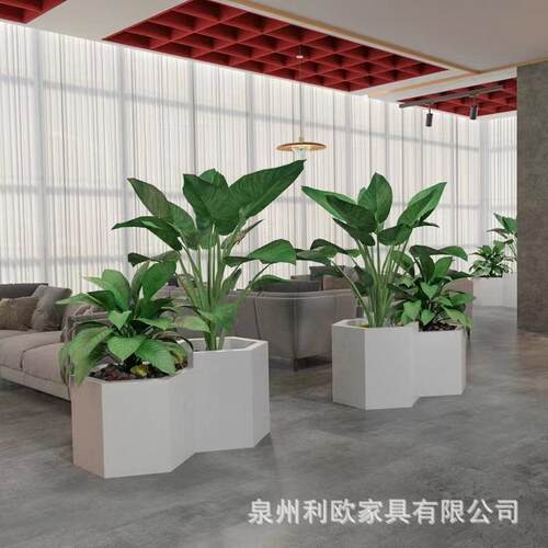 厂家直销室160内栽盆家居绿植花箱摆件室盆内景客饰厅装蜂窝款花