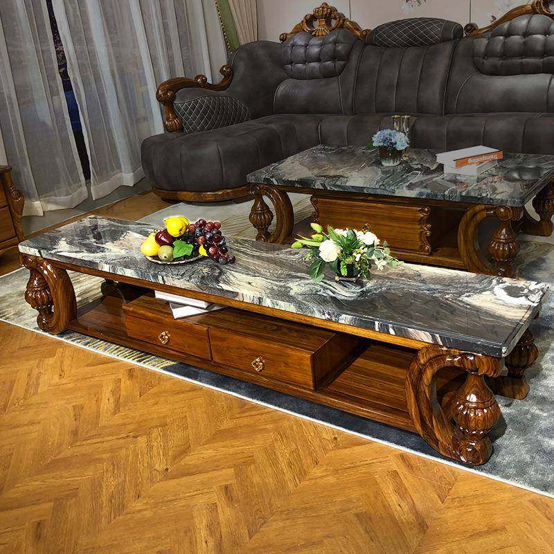 工厂展厅乌金木茶几天然大理石新中式欧式别墅大户型实木茶几家具,电子元器件市场,其它元器件,淘宝优惠券,粉丝福利购,淘宝优惠卷