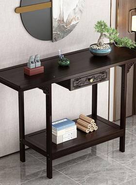 新桌中门式玄关玄关台入户对轻奢装饰柜靠墙供桌家用正香案条ZUX