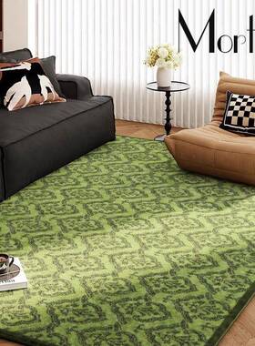 毯垫风中家nr卧室用地毯德国地a复古Mltao1005o法式感绿色客厅茶