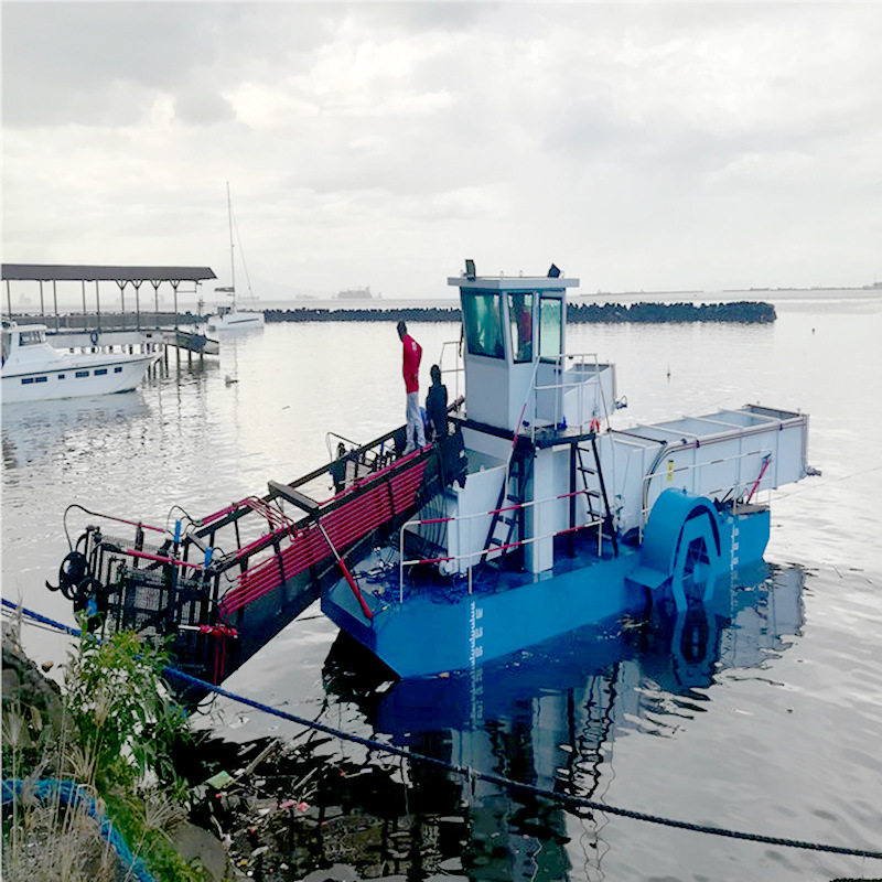 河道水葫芦全自动打捞割草船