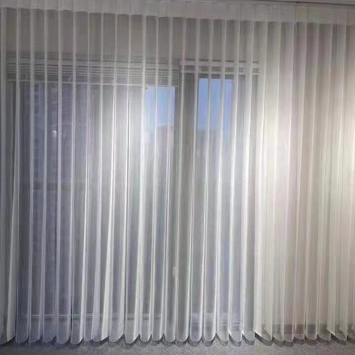薄纱白色透明透光透人纱帘