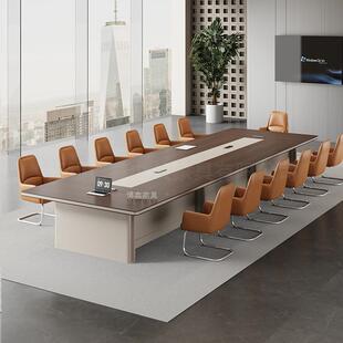 会务议桌桌简约现大型长条桌子商用商洽代谈012长方形会议桌椅组