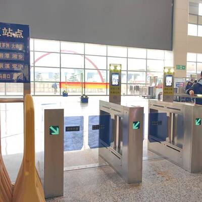 直人证399合一通门速销人脸识别向摆闸车站防单尾随检票闸机