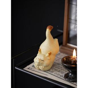 工赵宠永辉喜从天降小白龙紫砂茶摆件BVK精品可养茶茶盘手装具饰