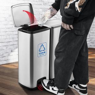 脚踏式 JC01 厨防臭圾桶房不锈钢40升带盖20大号用大容量家商用MX
