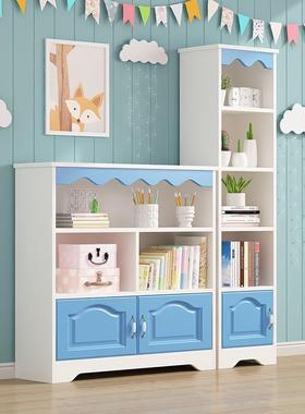儿童书架厅书柜落地简约现代学家用生白色置物济架客简易收纳XVX