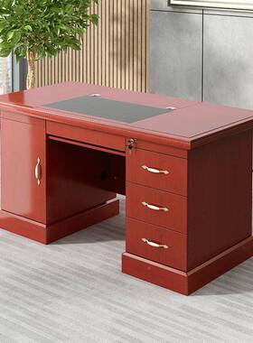 油新式漆办Y-17177公桌椅组合中胡桃木贴皮单人位职员桌办公室台