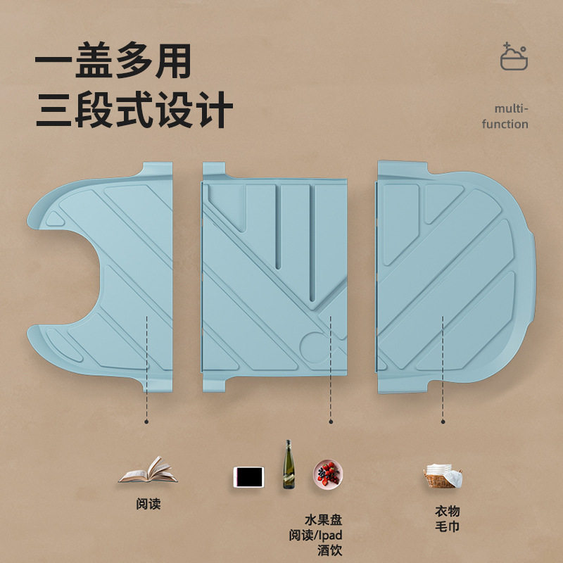 ALI6可折叠泡澡桶大人浴缸成人洗澡盆全身汗蒸加厚大号坐躺加热沐