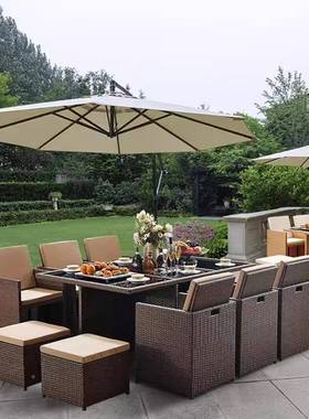 户外别休闲藤桌椅室外阳台编墅庭院休闲沙发露台园花藤防水NNO防