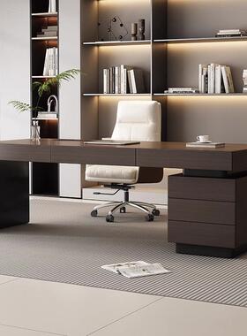 意式极桌办高公桌家用档书房书椅HEU组合轻奢现代简约简设计师电