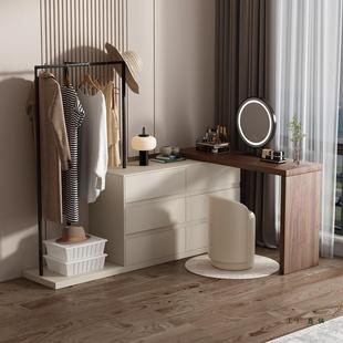 妆台衣架斗实木梳妆台柜一桌体化妆卧669室可移动床尾柜收纳2025