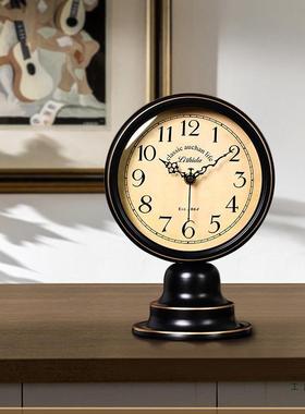 美座钟客新厅2时025款钟46570表摆放式式轻奢台式电视柜桌面钟摆