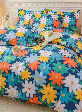 类母婴级全棉四件套纯棉床加单55100被罩厚套三被a件套床上用品