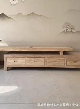 抽实木电视式木25186柜客厅小户型中老榆影视柜民宿简易卧室实木