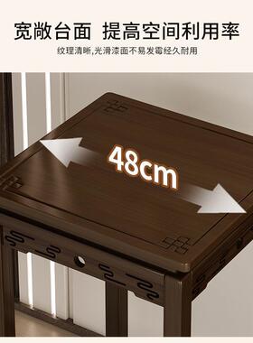 花架客兰厅置物架地台落花几室内花盆架仿古中式吊花架楠竹95689