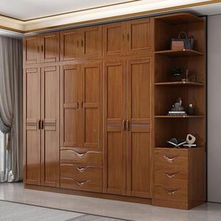全衣实木衣柜原木实木纳对开门现代简LH-8606K约家用卧室小户型收