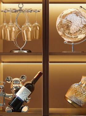 红酒饰BMRetSb7摆件轻架奢柜家居客厅餐边柜玻璃柜酒装品感